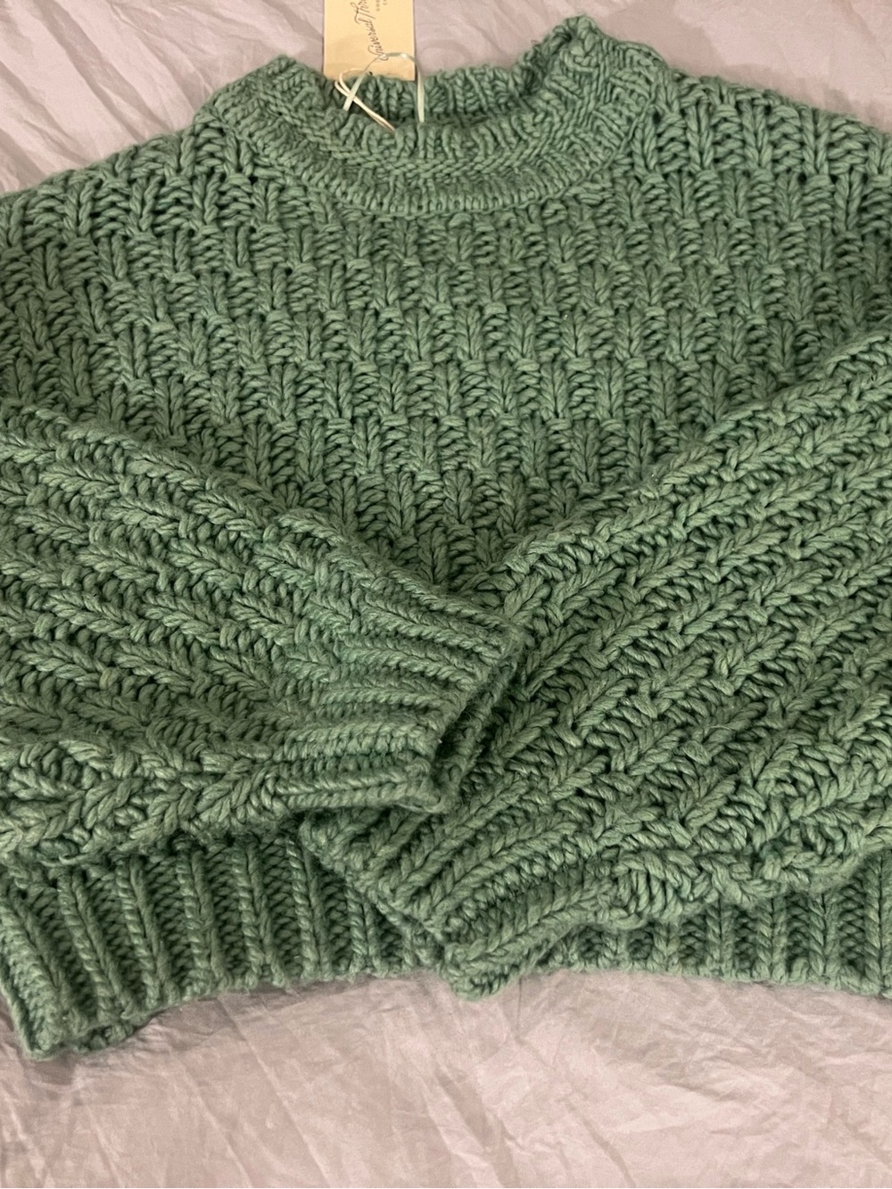 Universal Thread Chunky Knit Turtleneck Sweater - Sage Green